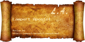 Lampert Apostol névjegykártya